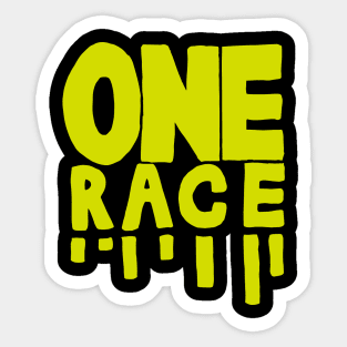 One Race - Green Sticker